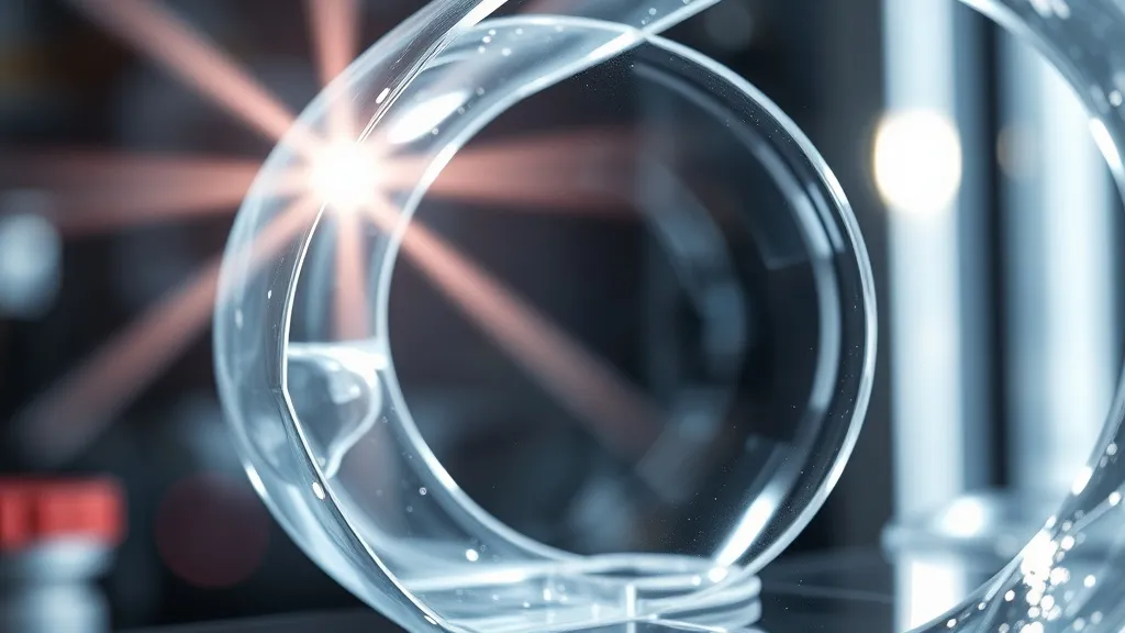Macro photography of transparent high-tech polymer structure